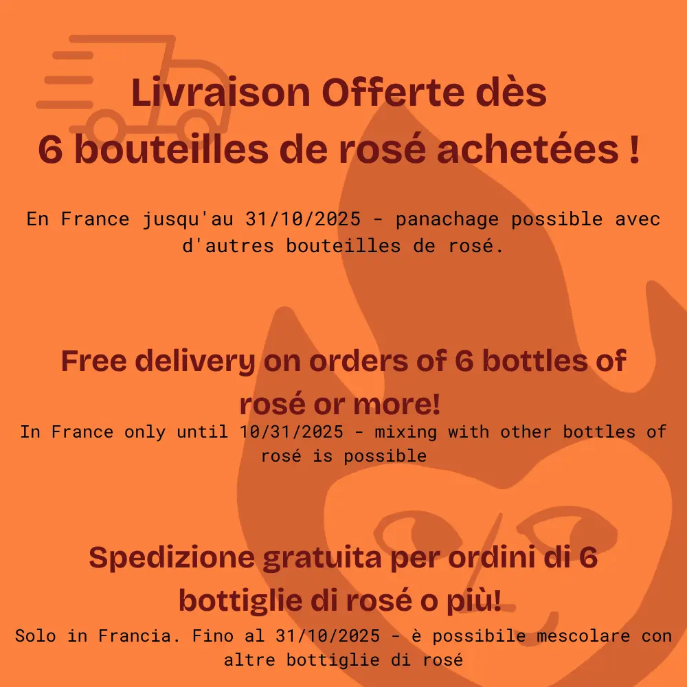 Livraison Offerte dès 6 bouteilles de rosé achetées !.webp